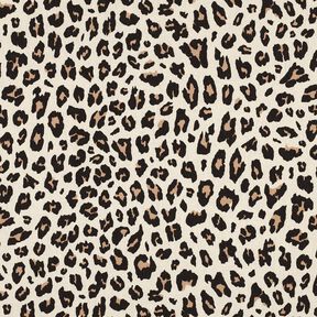 Viscose Linen Blend Leopard Print | Poppy Fabrics – offwhite/black, 