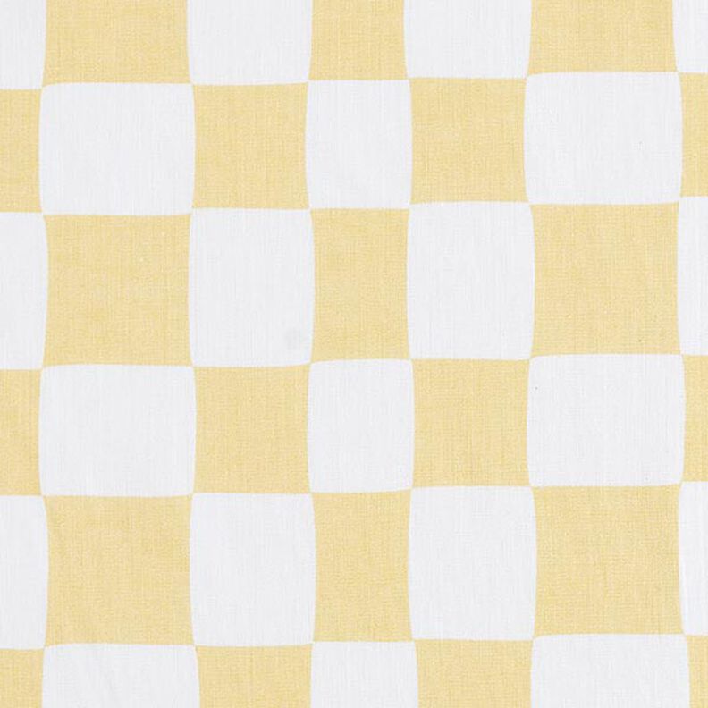 Cotton Cretonne Abstract Plaid – white/vanilla yellow,  image number 1