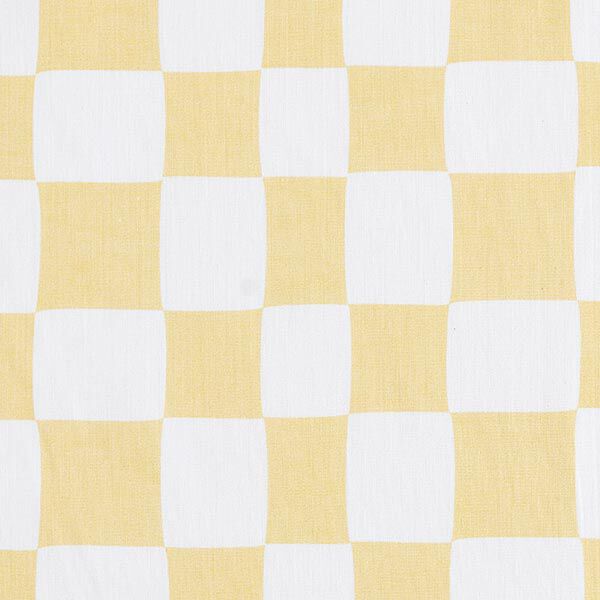 Cotton Cretonne Abstract Plaid – white/vanilla yellow,  image number 1