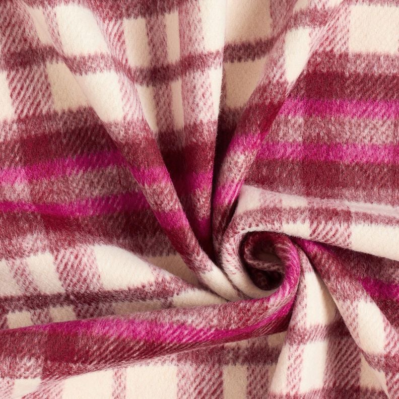 Coat Fabric Wool Blend Brushed – burgundy/purple,  image number 4