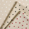 Decor Fabric Half Panama little hearts – white/natural,  thumbnail number 5