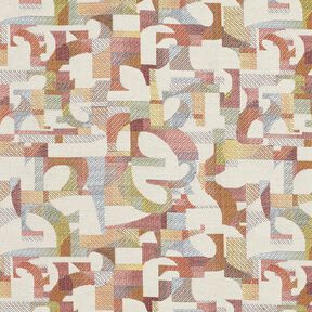 Decor Fabric Tapestry Fabric colourful shapes – light beige/light yellow, 