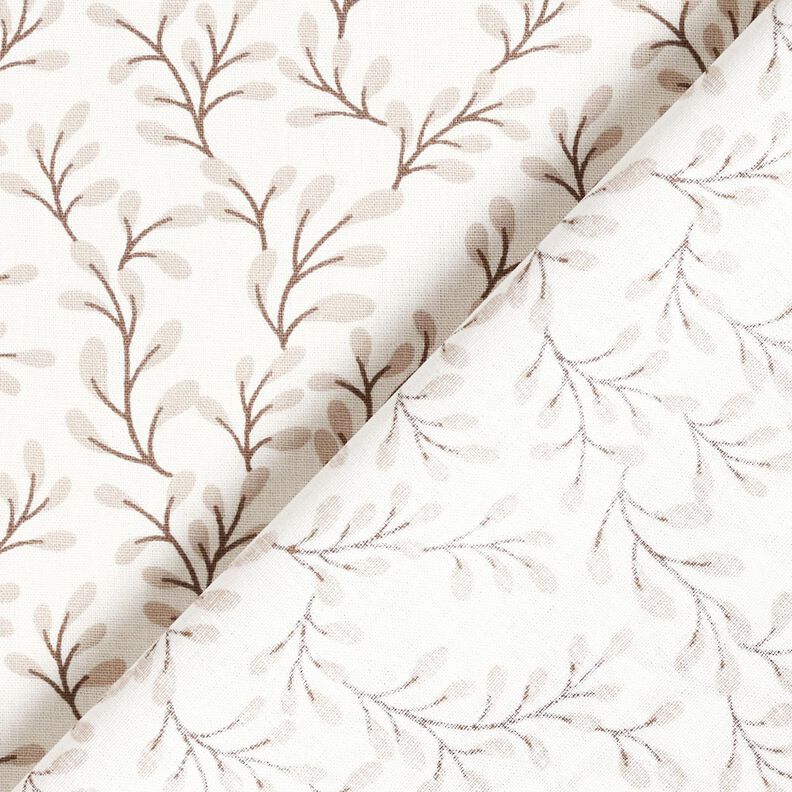 Cotton Poplin leafy branches – white/anemone,  image number 4