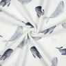 Waffle Piqué Whales Digital Print | Poppy Fabrics – ivory/blue grey,  thumbnail number 3