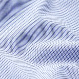 Shirting fabric mini checks – white/navy blue, 