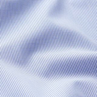 Shirting fabric mini checks – white/navy blue, 