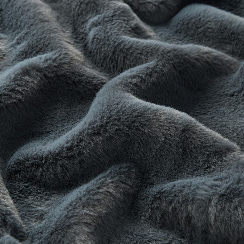 Plain faux fur – blue grey,  image number 2