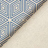 Decorative half Panama fabric 3D cubes – blue/natural,  thumbnail number 4