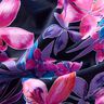 Swimsuit Fabric Tropical Flowers – navy blue/pink,  thumbnail number 2