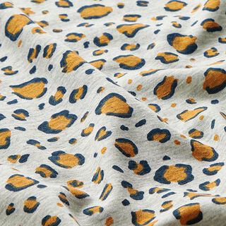 Alpine Fleece Leopard print  – misty grey, 