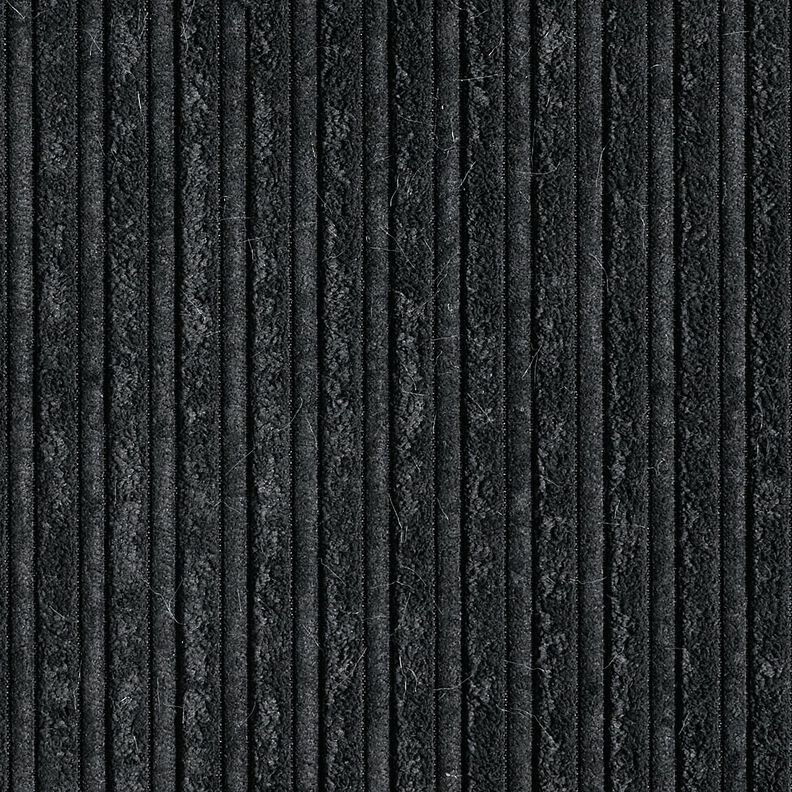 Corduroy with faux fur backing – black,  image number 1
