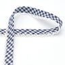 Bias binding Vichy check with crochet border [20 mm] – navy blue,  thumbnail number 1