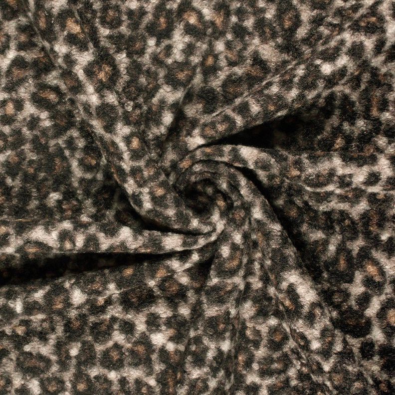 Knitted Bouclé Leopard – black/fawn,  image number 3