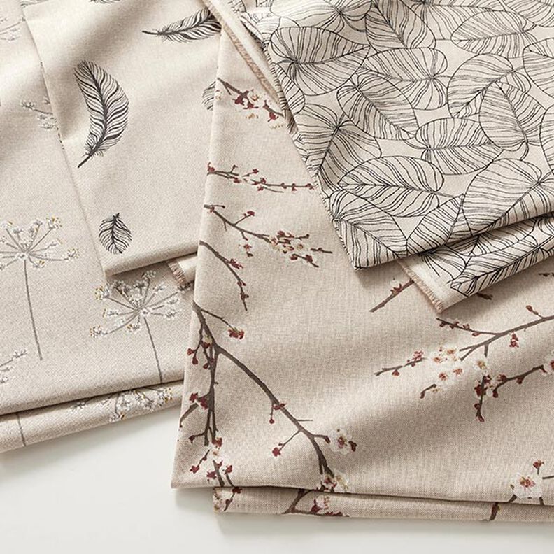 Decor Fabric Half Panama bear claw – natural/white,  image number 8