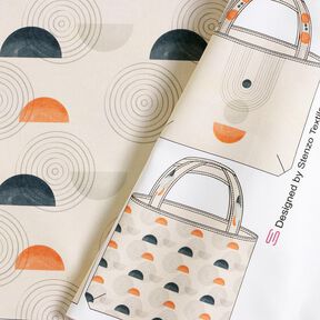 Bags Panel Canvas Scandi color sheets – natural/curry yellow, 