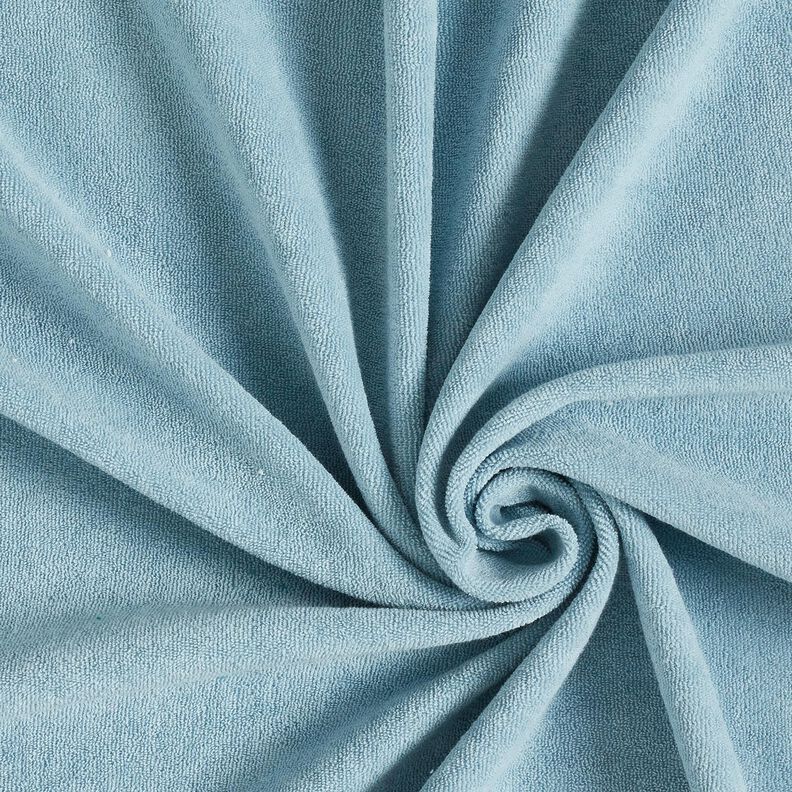 Towelling Fabric Stretch Plain – light blue,  image number 1