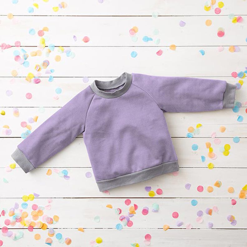 Light Cotton Sweatshirt Fabric Plain – mauve,  image number 7
