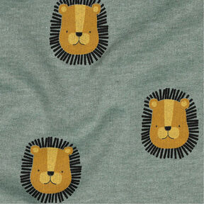Sweatshirt Fabric Lions | by Poppy – reed/antique gold, 
