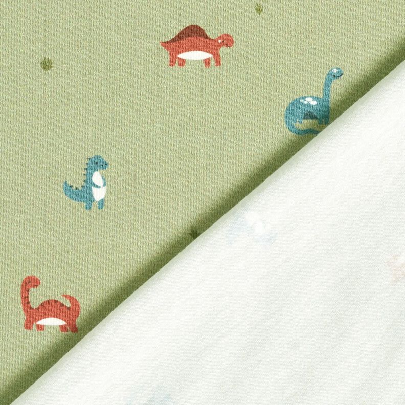 Cotton Jersey Happy dinosaurs – greige,  image number 4