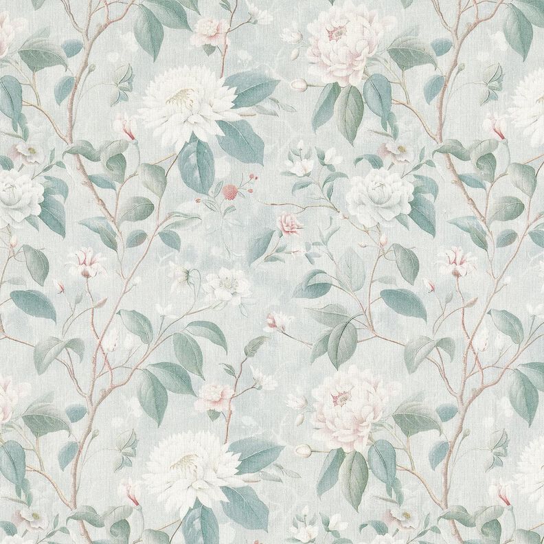 Cotton Poplin Fine Floral Twigs – silver blue, image number 1