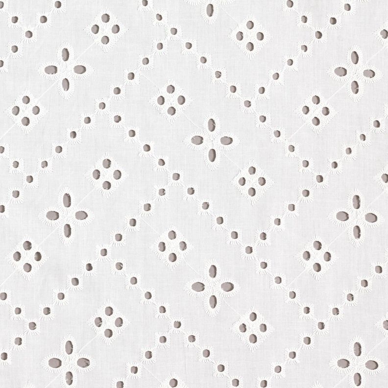 Broderie anglaise cotton fabric – white,  image number 1