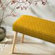 Upholstery Fabric Velvet Honeycomb Quilt – mustard,  thumbnail number 8