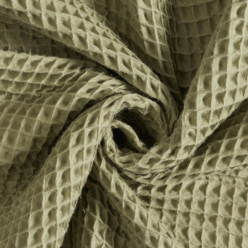 Waffle Piqué large honeycombs – light khaki,  image number 3
