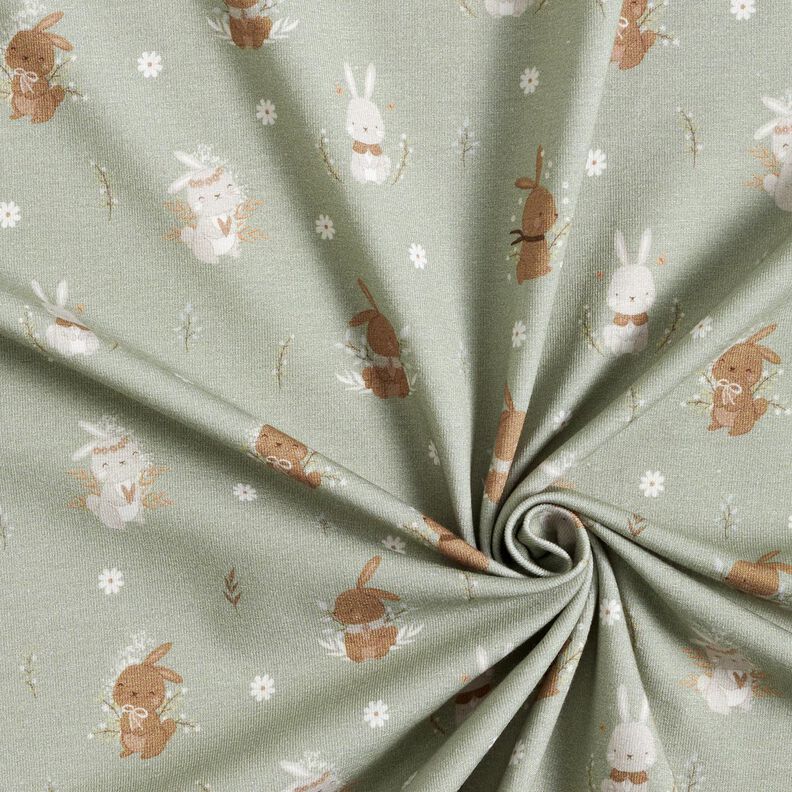 Cotton Jersey Cute Bunnies Digital Print – reed,  image number 3