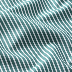 Cotton Poplin Stripes – petrol/white | Remnant 50cm, 