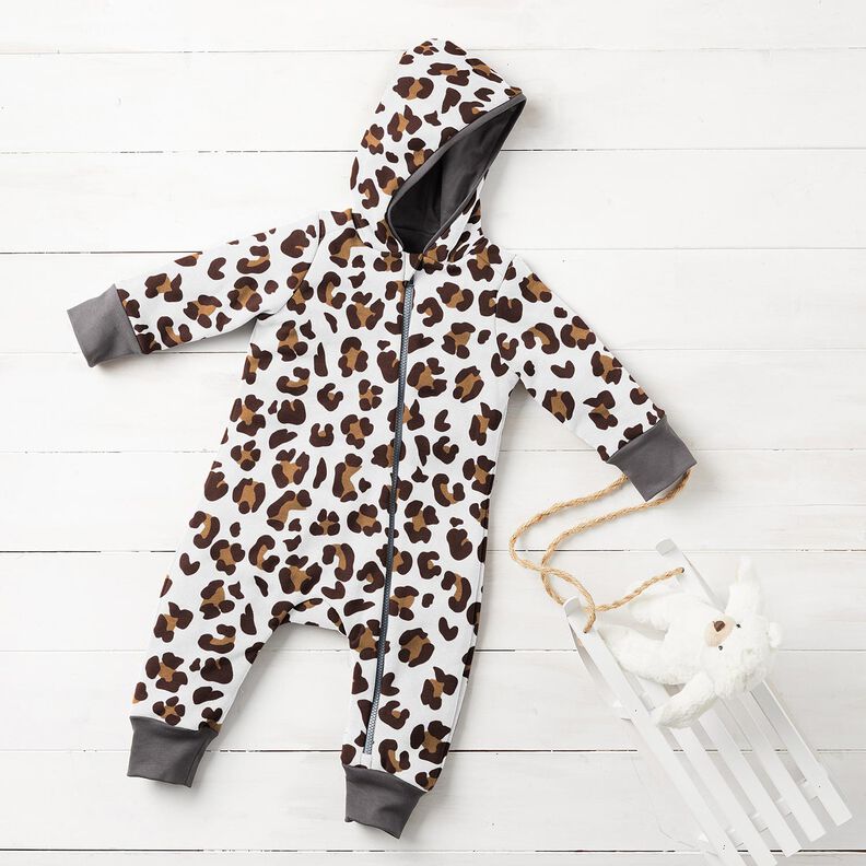 French terry Digital Print – sand,  image number 6