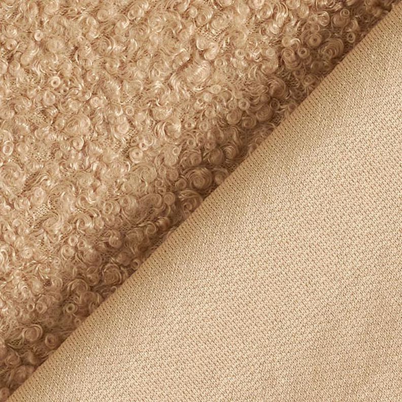 Plain Bouclé Knit – beige,  image number 3