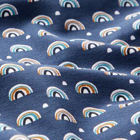 Cotton Jersey little rainbows – indigo, 