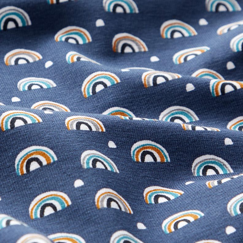 Cotton Jersey little rainbows – indigo,  image number 2