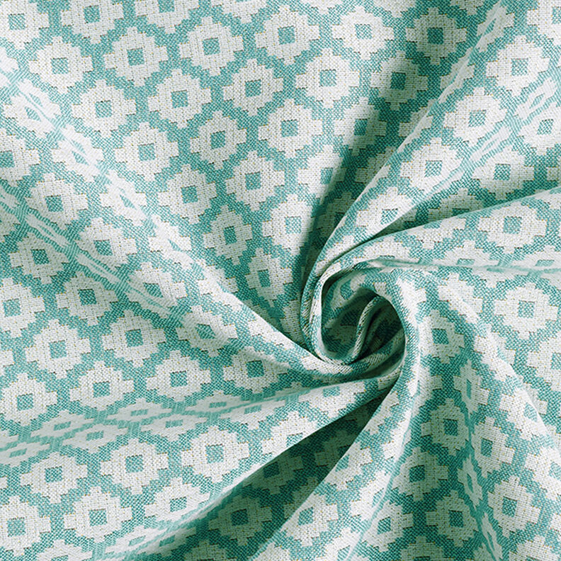Outdoor fabric jacquard rhombus – mint,  image number 3