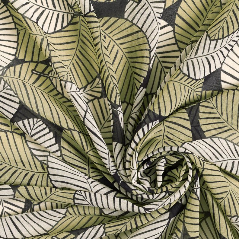 Chiffon palm leaves – black/cashew,  image number 3