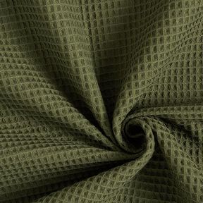 Waffle Piqué – dark olive, 