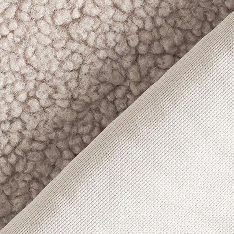 Teddy fur upholstery fabric – dark beige,  image number 3