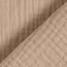 GOTS Triple-Layer Cotton Muslin – dark beige,  thumbnail number 5