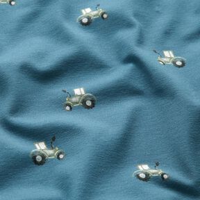GOTS Cotton Jersey Tractor Digital Print – denim blue, 