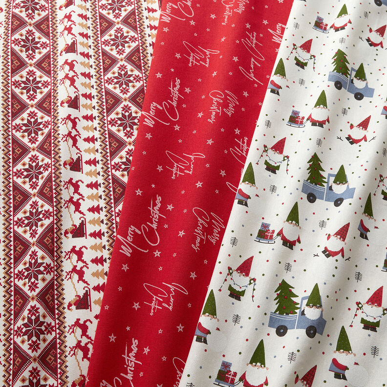 Decor Fabric Canvas Christmas greetings – red/white, image number 5