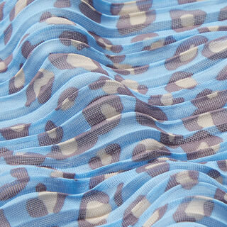 Pleated leopard print – light blue, 