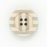 4-Hole Striped Button  – light grey/apricot,  thumbnail number 1