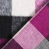 checked new wool blend coat fabric – grape,  thumbnail number 4