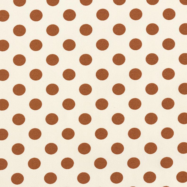 Large dots stretchy trouser fabric – white/copper,  image number 1