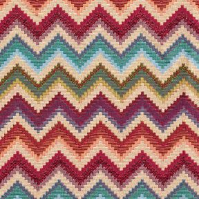 Decor Fabric Tapestry Fabric Chevron – light beige/carmine, 