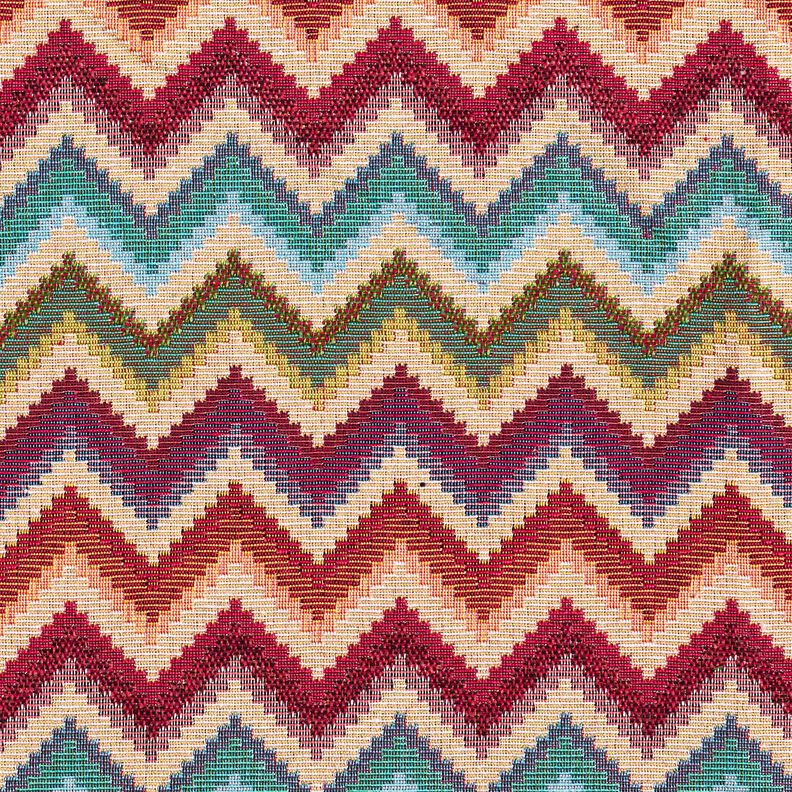 Decor Fabric Tapestry Fabric Chevron – light beige/carmine,  image number 1