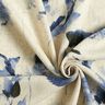 Viscose Linen Blend Watercolour roses – natural/navy blue,  thumbnail number 3