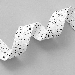 Splodges Bias Tape [ 20 mm ] – white/black, 
