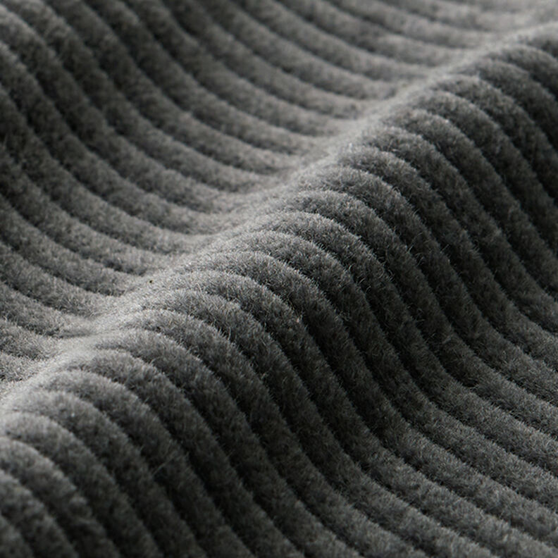 Chunky Corduroy pre-washed Plain – dark grey,  image number 2