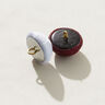 Half Ball button, Bridal Satin – burgundy,  thumbnail number 2